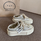 学生百搭休闲鞋 鲁鲁蛋 夏季 透气女鞋 一脚蹬半拖帆布鞋 女2026新款