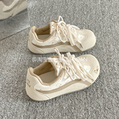 小众休闲鞋 鲁鲁蛋 爆款 春秋百搭小白鞋 设计感德训鞋 子女2026新款