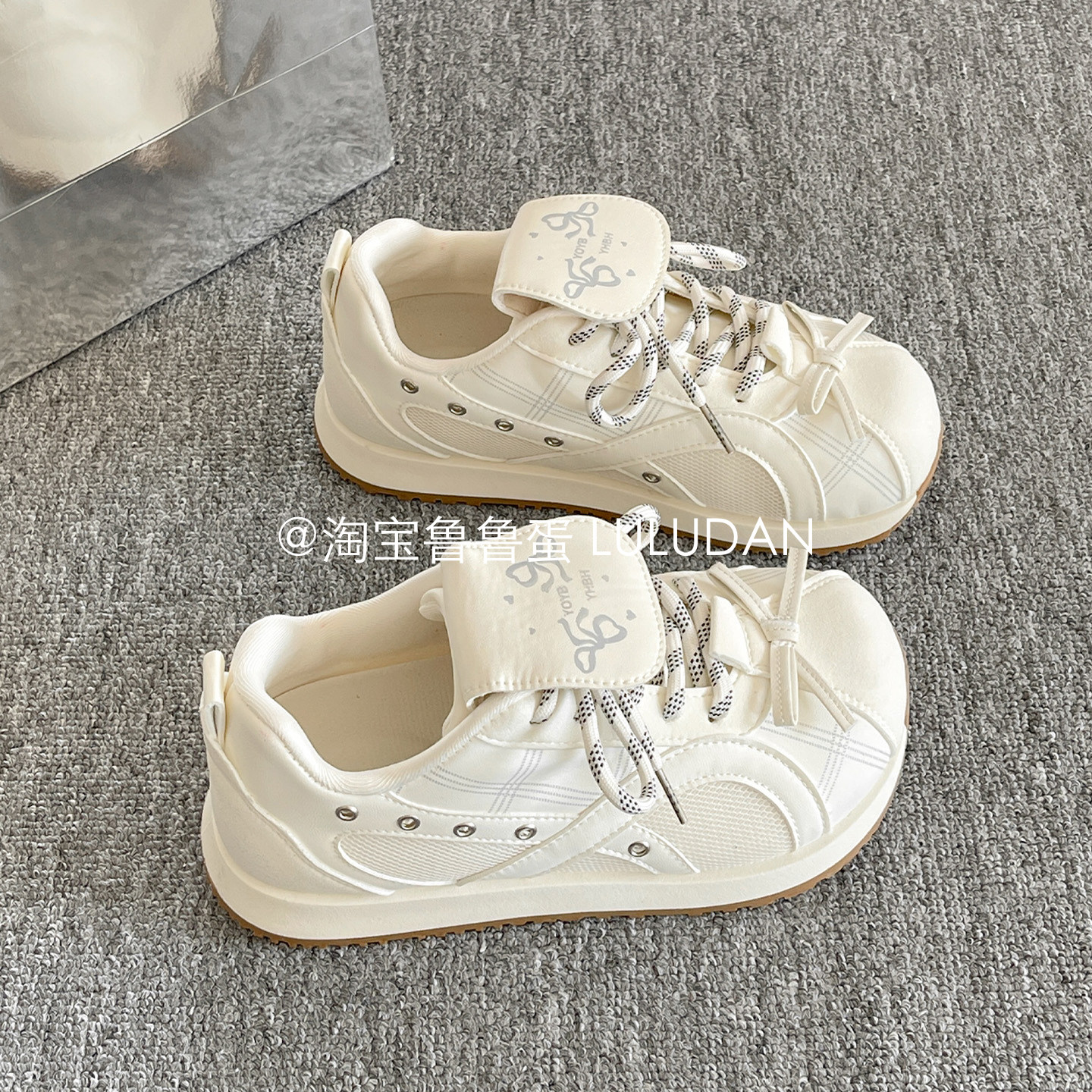 鲁鲁蛋 厚底阿甘鞋女鞋2026新款春季百搭小白鞋配阔腿裤的鞋子潮,女鞋,休闲板鞋,淘宝优惠券,粉丝福利购,淘宝优惠卷