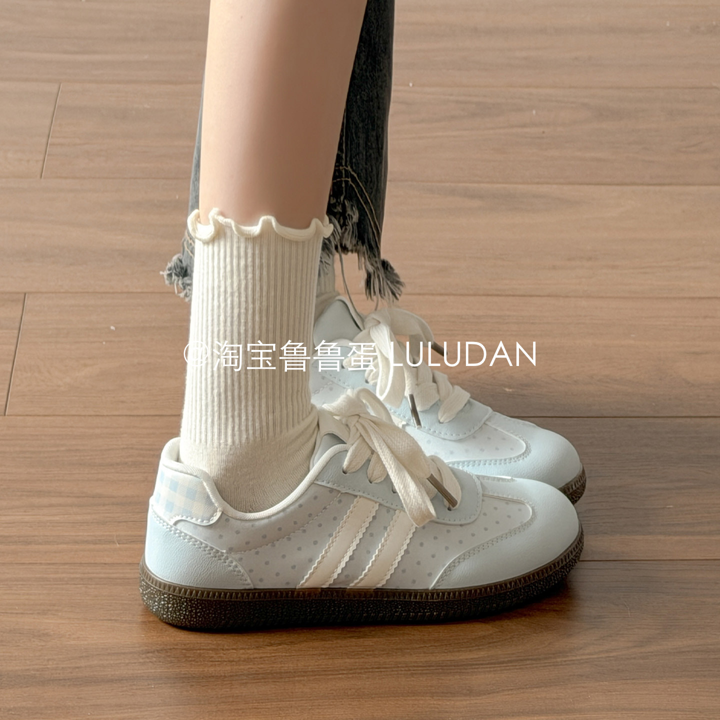 鲁鲁蛋 厚底板鞋女款2026新款夏季鞋子女鞋百搭学生小白鞋德训鞋图片