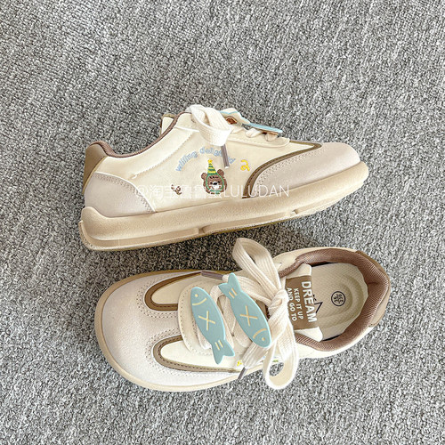 鲁鲁蛋设计感板鞋女款2026新款春季厚底小白鞋百搭chic鞋子德训鞋