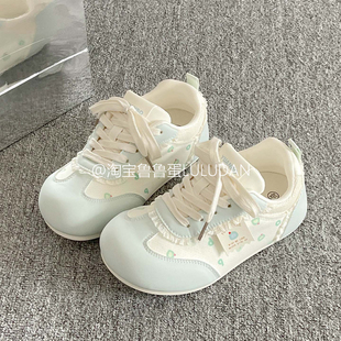 鲁鲁蛋 复古德训鞋子女2025新款爆款夏季女鞋百搭小白鞋休闲鞋潮