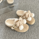 鲁鲁蛋 毛毛勃肯鞋厚底半拖鞋外穿秋冬加绒穆勒鞋一脚蹬女鞋棉鞋