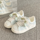 鲁鲁蛋春秋休闲板鞋女款2025新款厚底小白鞋配裙子百搭面包鞋