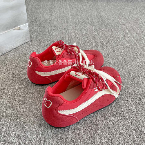 鲁鲁蛋 韩系百搭鞋子女款2026新款爆款板鞋学生百搭小白鞋德训鞋