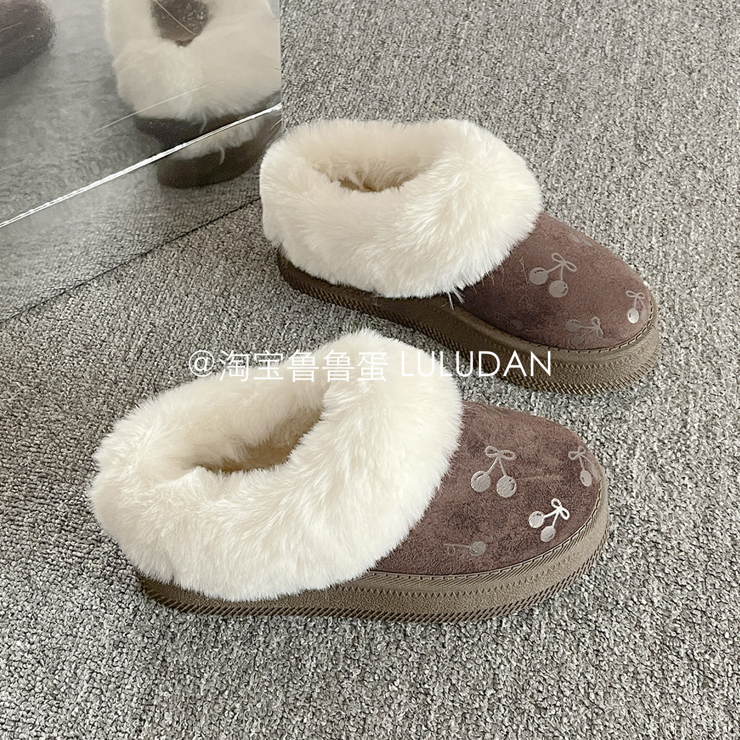 鲁鲁蛋 保暖厚底雪地靴女款2025新款冬季加绒女鞋棉靴面包鞋棉鞋,女鞋,时尚雪地靴,淘宝优惠券,粉丝福利购,淘宝优惠卷