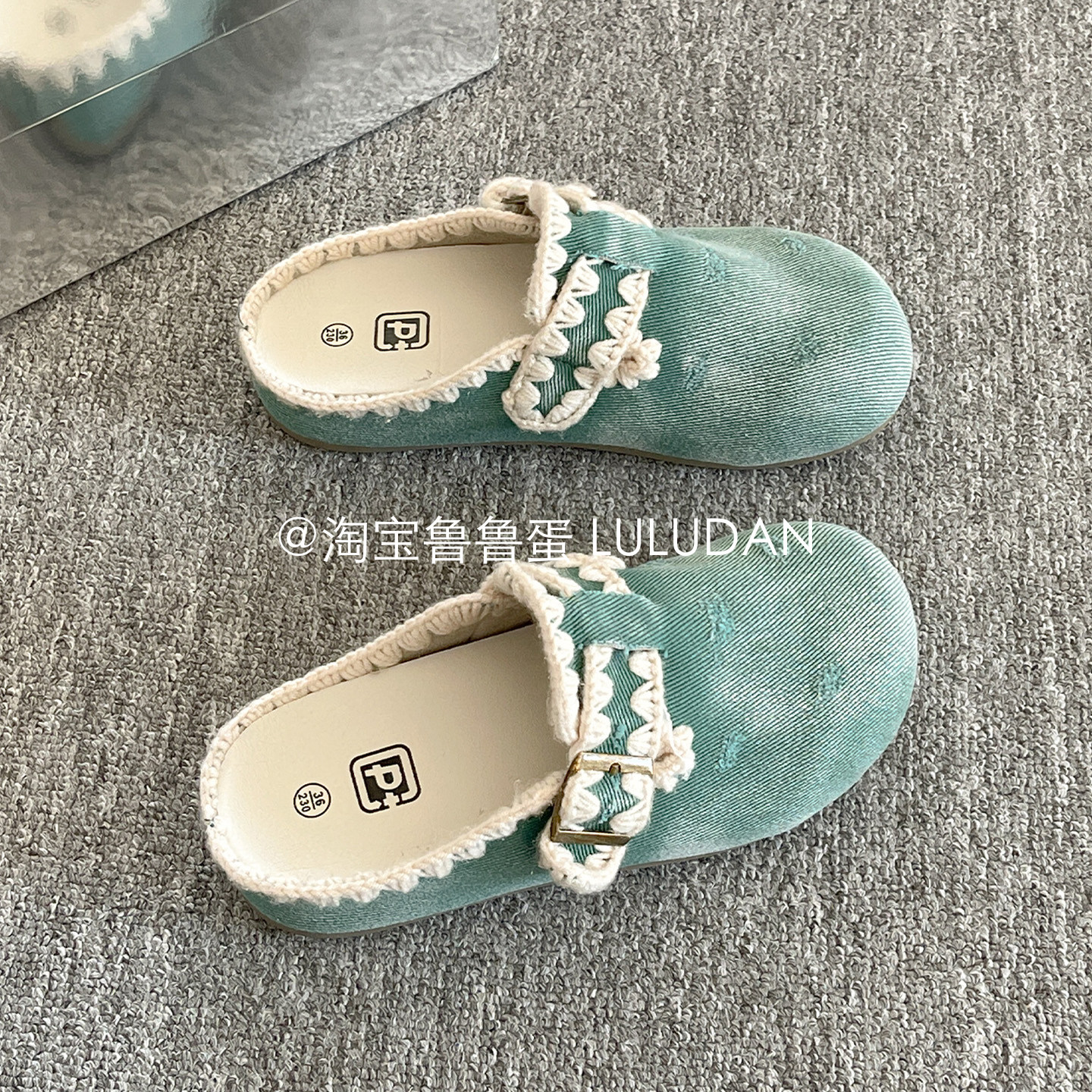 鲁鲁蛋 穆勒半拖鞋女外穿2026新款春季超火一脚蹬勃肯鞋包头拖鞋,女鞋,勃肯鞋/软木鞋,淘宝优惠券,粉丝福利购,淘宝优惠卷