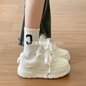 百搭小众面包鞋 鲁鲁蛋厚底小白鞋 春秋小众不撞款 板鞋 女款 2026新款