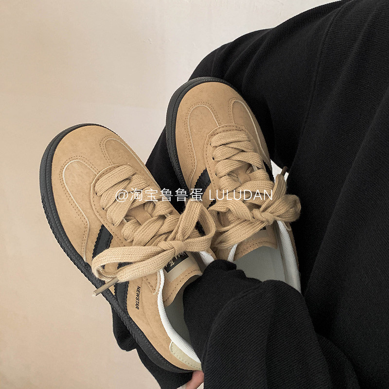 鲁鲁蛋小众复古德训鞋女夏季2025新款透气百搭chic鞋子超火小白鞋,女鞋,德训鞋,淘宝优惠券,粉丝福利购,淘宝优惠卷