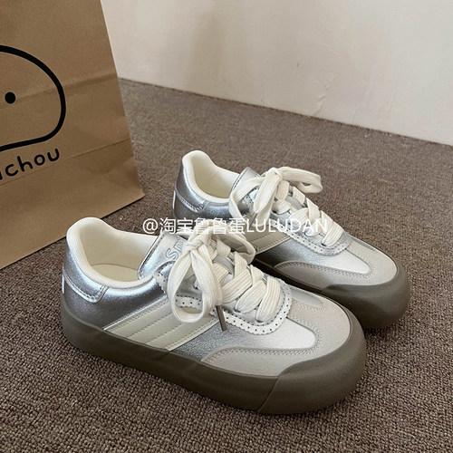 鲁鲁蛋 原创百搭小众德训鞋女2025新款爆款小白鞋ins休闲时尚板鞋