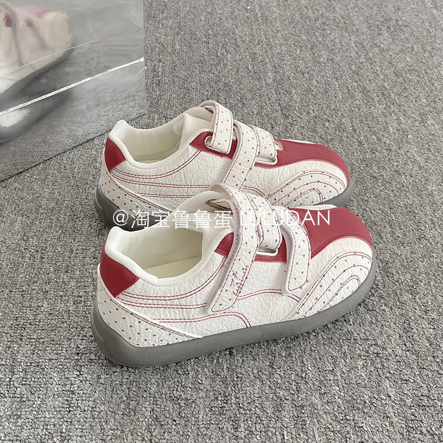 鲁鲁蛋 厚底小白鞋复古德训鞋女2025新款秋季女鞋学生休闲板鞋潮