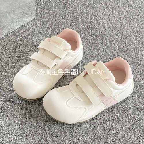 鲁鲁蛋 夏季薄底运动鞋子女2026新款爆款魔术贴小白鞋休闲德训鞋
