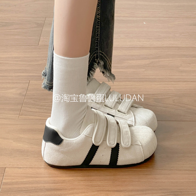 鲁鲁蛋 大码德训博肯2025新款爆款秋冬季女鞋百搭小白鞋休闲板鞋