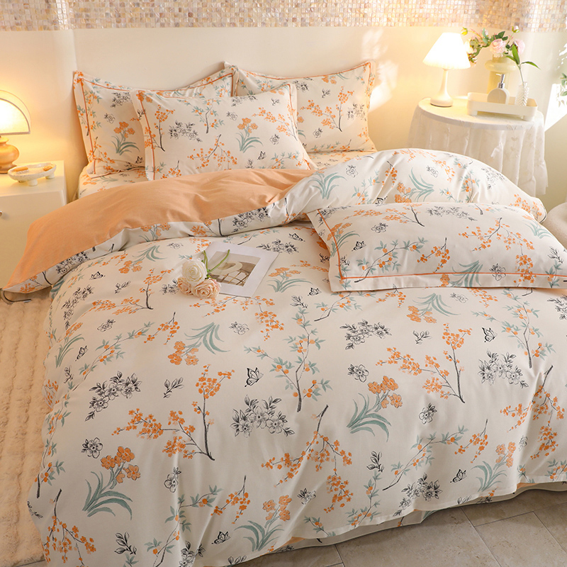 订制全棉纯棉加厚磨毛四件套