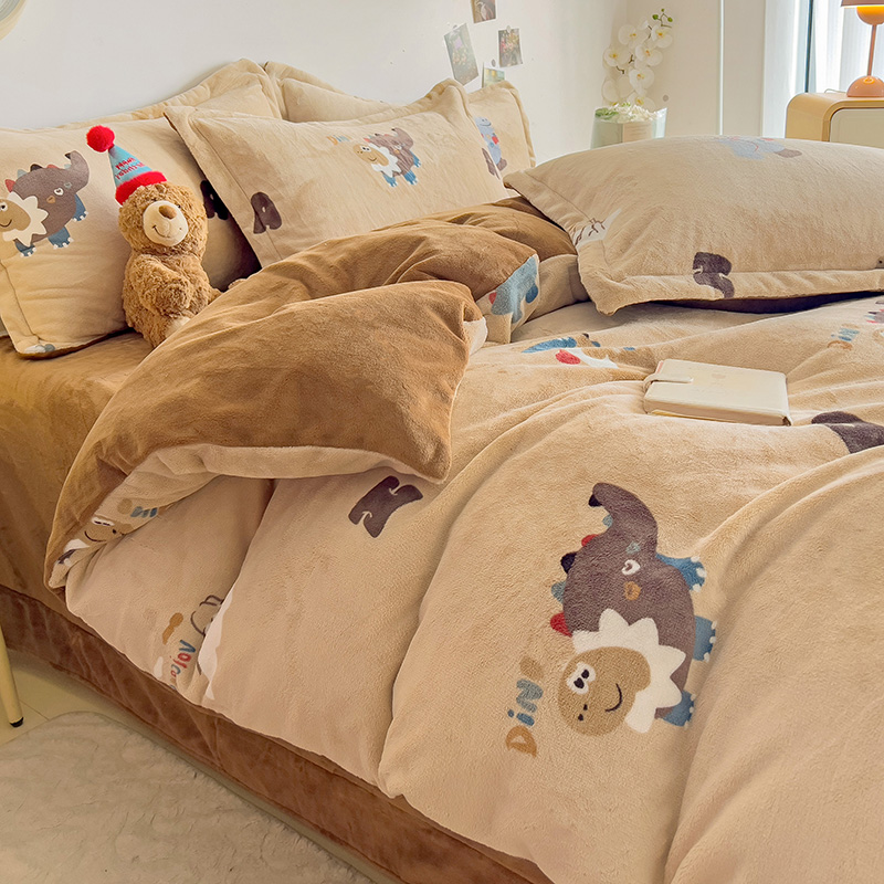 订制加厚牛奶绒四件套