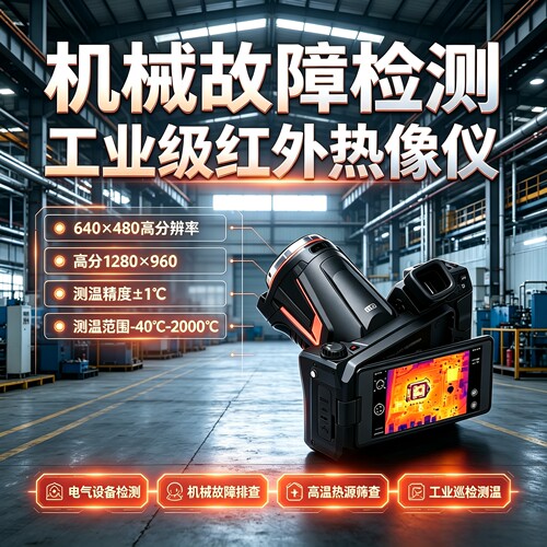 机械故障检测工业级高分辨红外热像仪 工业巡检测温测温精度±1°