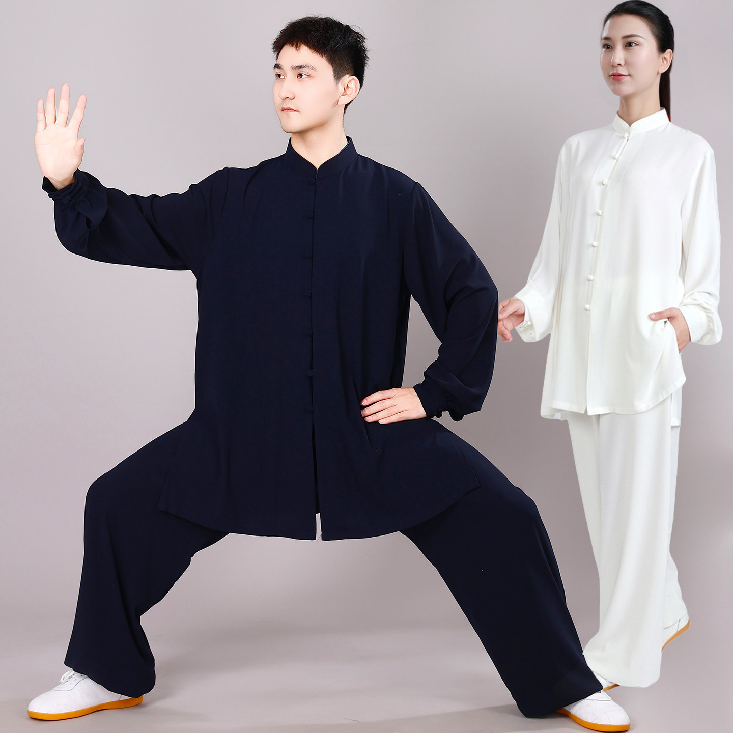 小和山太极服男款2026新款高端女比赛表演出中长款太极拳练功服装图片