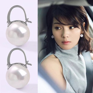 刘涛同款珍珠耳环高级感轻奢贵气耳饰日常通勤百搭纯银防过敏耳坠