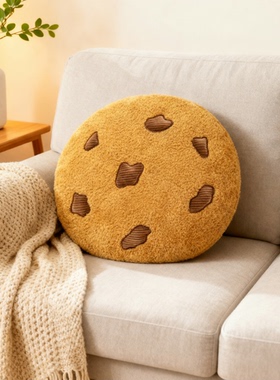 可爱卡通饼干造型毛绒抱枕保暖