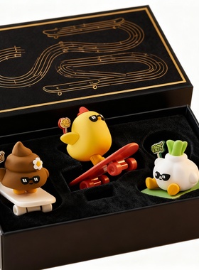 可爱卡通动物手办摆件礼盒