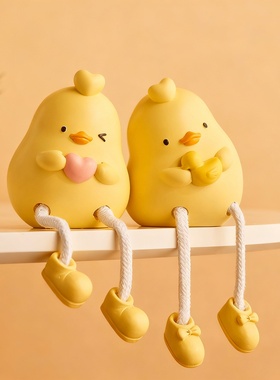 黄色萌趣小鸡桌面装饰摆件
