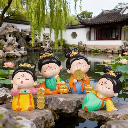 创意中式卡通亚克力手办摆件