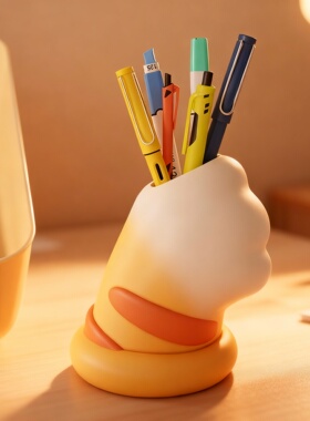 可爱卡通动物造型笔筒收纳摆件