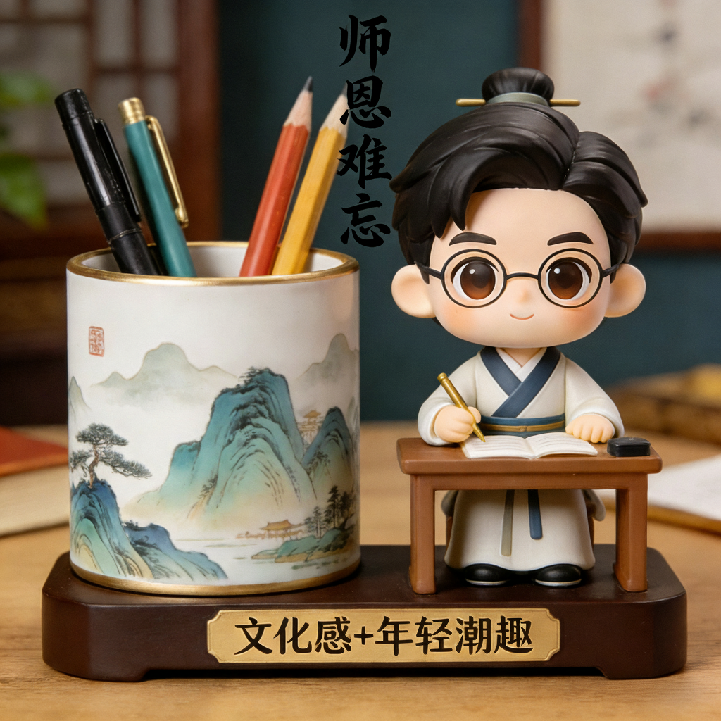 中式复古笔筒桌面摆件书山有路勤学苦练文房四宝办公收纳装饰品,家居饰品,桌面摆件,淘宝优惠券,粉丝福利购,淘宝优惠卷