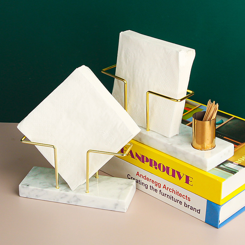 欧厨纸巾架创意大理石