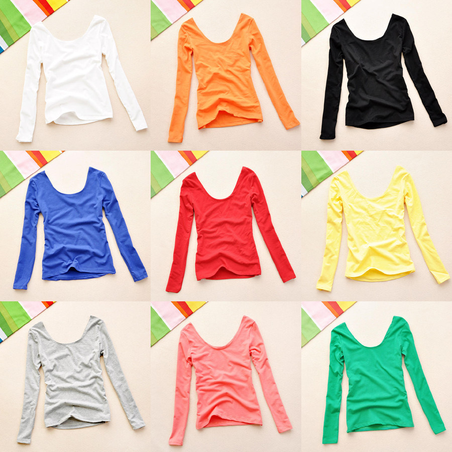 春秋新双U领修身长袖T恤舞蹈服上衣广场舞拉丁服上装打底衫练功服,女装/女士精品,T恤,淘宝优惠券,粉丝福利购,淘宝优惠卷