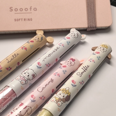 现货日本FUNBOX鲨鱼猫mofusand限定mikko红黑两色圆珠笔耳朵笔