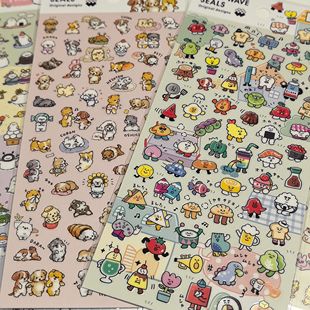 现货日本Mindwave奇怪的人设计师款贴纸potepuppy仓鼠企鹅山雀