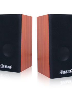 蓝色妖姬 S60 木制小音箱 多媒体木质音响