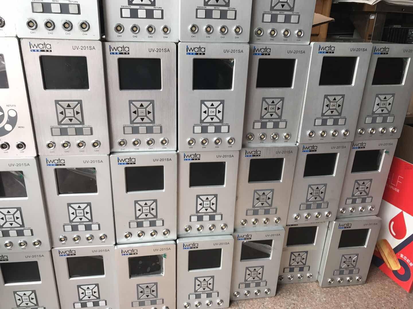 九成新日本岩田UVLED紫外线点光源照射机配4个照射头套装UV-201SA