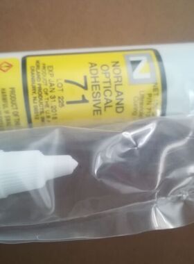 100G装美国原装Norland固化光学胶NOA71 紫外线UV光敏胶水NOA71