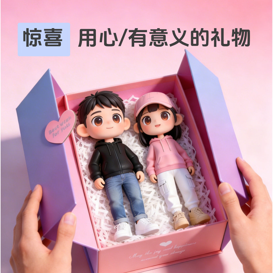 女生礼物真人手办定制小情侣闺蜜男士朋友生日送通用有纪念意义的图片