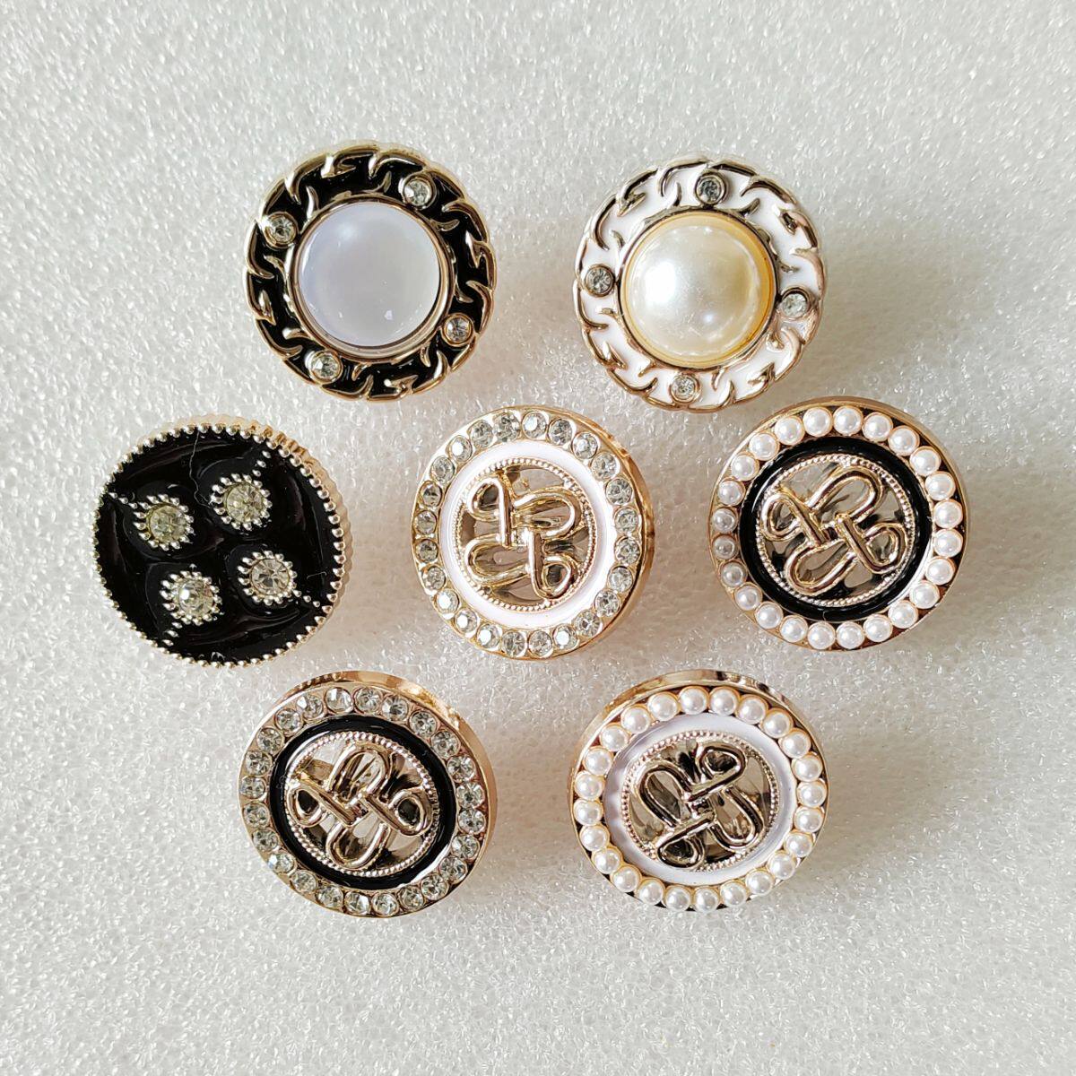 纽扣扣子高档毛衣毛呢羊绒大衣纽扣风衣外套女西装钮扣水钻装饰扣