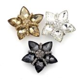 扣装 貂皮大衣玻璃水钻钻扣女士时尚 貂毛裘皮皮草精致领扣袖 饰扣子