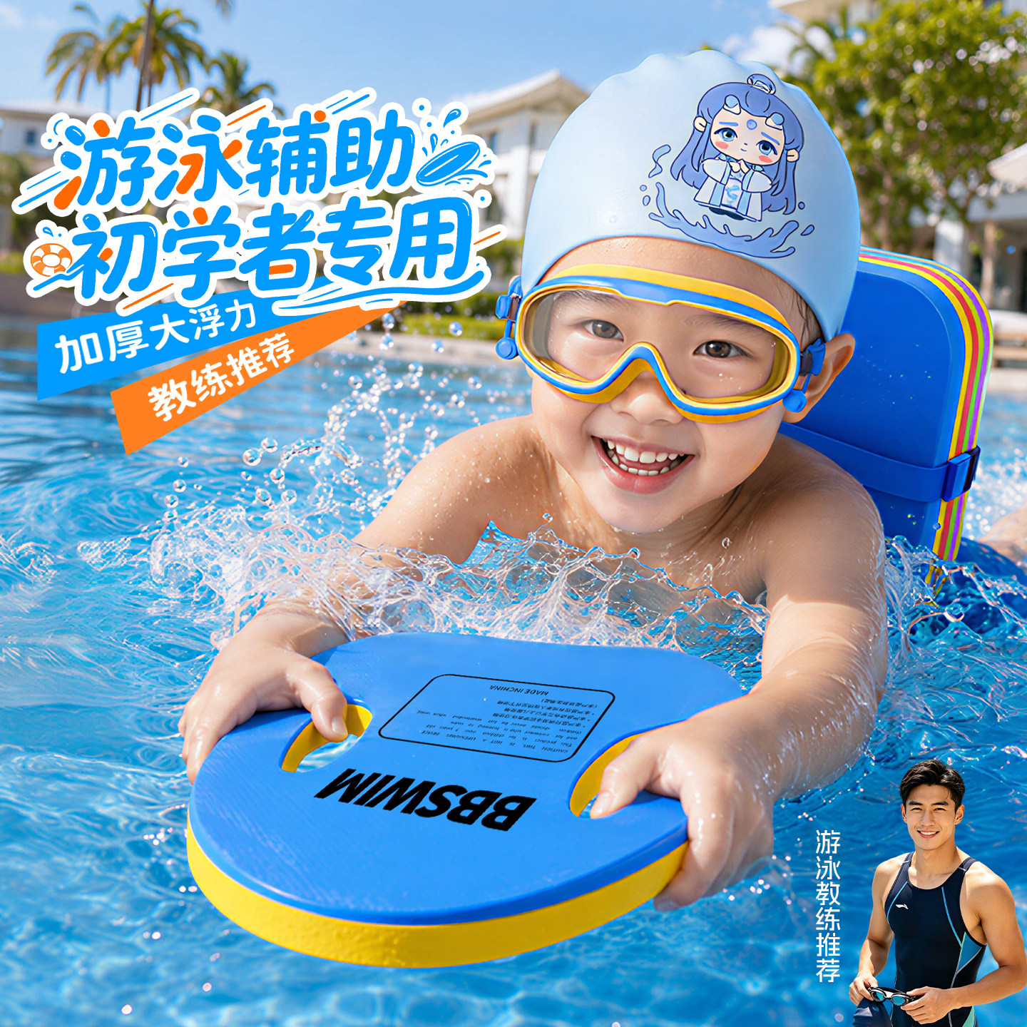 游泳浮板儿童成人背漂超大浮力图片