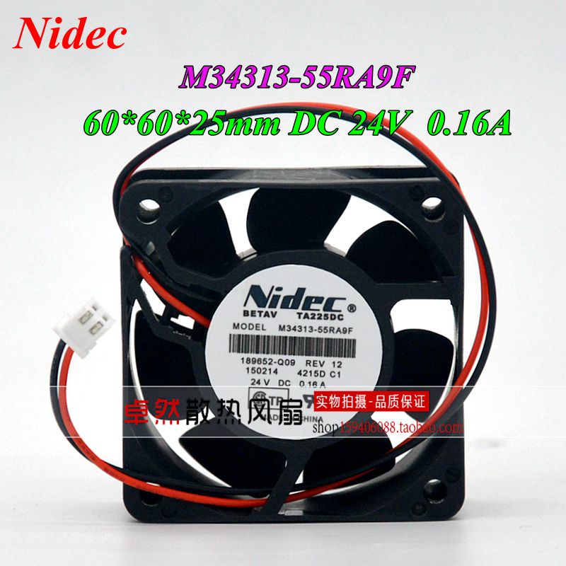 NIDEC TA225DC M34313-55RA1F/2F/3F/9F/11F 24V 6cm6025散热风扇