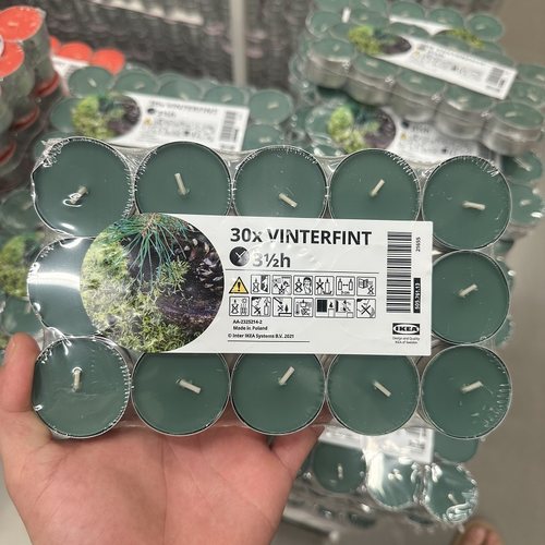 IKEA宜家蜡烛家居饰品香薰精油无烟节日蜡烛小圆形蜡烛香薰包邮