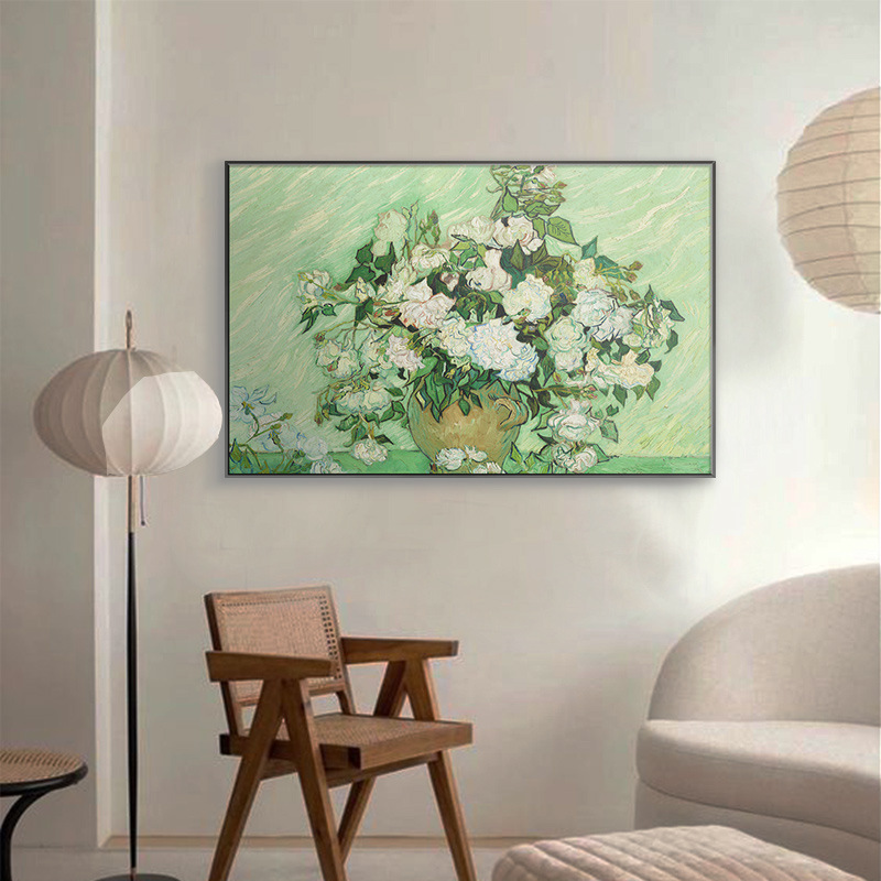 莫奈梵高世界名画现代简约餐厅装饰画北欧式艺术卧室房间墙面挂画图片