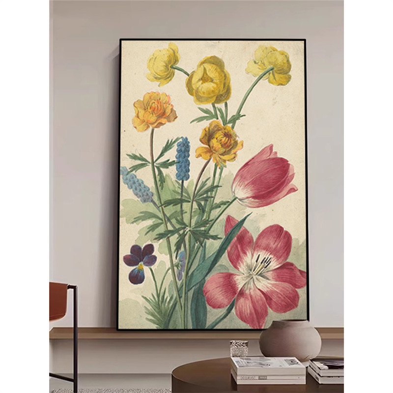 现代简约北欧玄关装饰画静物花卉客厅沙发背景墙壁画走廊过道挂画图片