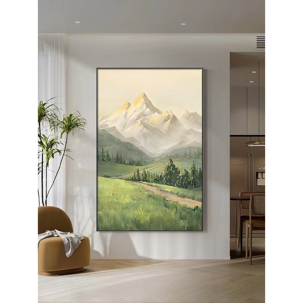 简约轻奢客厅挂画高端风景画沙发背景墙落地画抽象艺术玄关装饰画图片