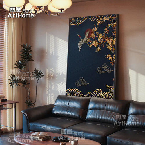 东方美学中式装饰画花鸟小众玄关处壁画中古风沙发背景墙壁挂画
