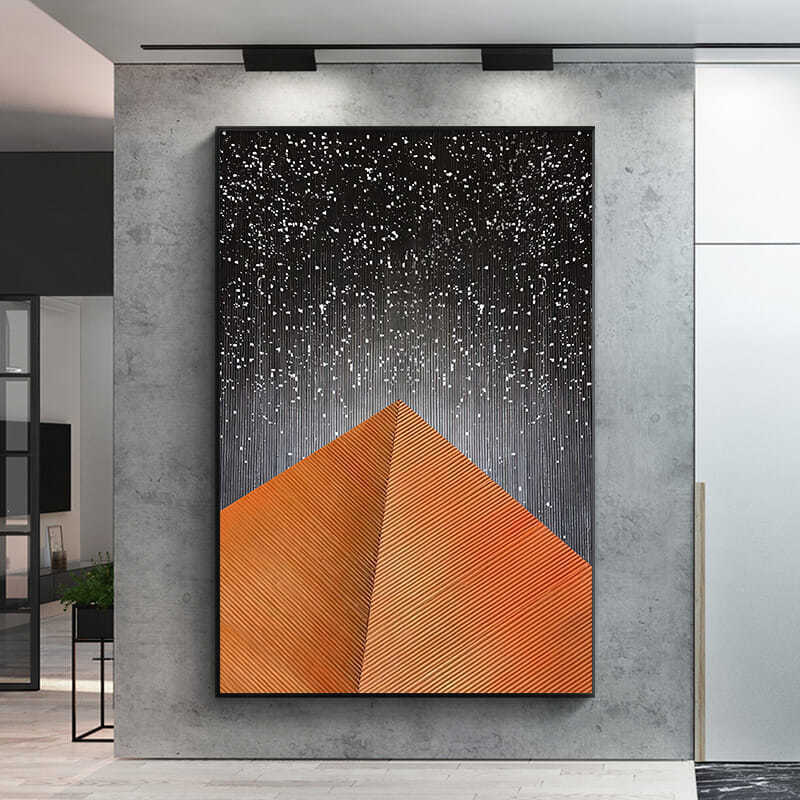玄关装饰画极简轻奢挂画客厅沙发背景墙工业风餐厅走廊过道落地画图片