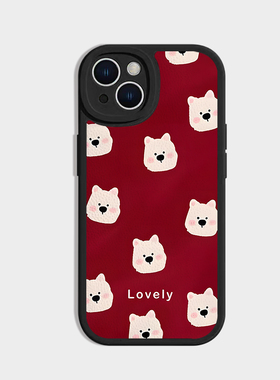 红色新年小狗适用iPhone16promax苹果15小米14新款mate60手机壳13opporeno12vivox100华为p70nova荣耀200
