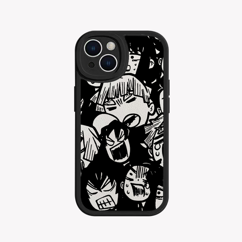 鬼灭之刃_动漫小羊皮适用iPhone14promax_13mini手机壳华为mate50畅享60壳vivox90IQOO11小米13苹果OPPOreno8