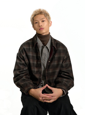 【双面穿】TGNS仿麂皮夹克男秋季美式设计感长袖工装女生翻领外套