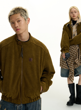 【明星同款】TGNS美拉德灯芯绒夹克男秋季棒球服女生美式复古外套